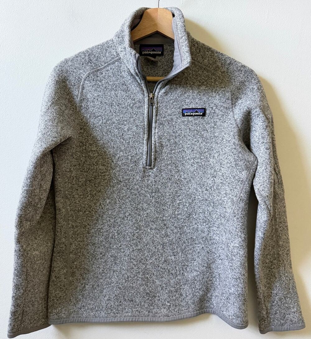 Patagonia better sweater 1/4 zip heather grey women's size S